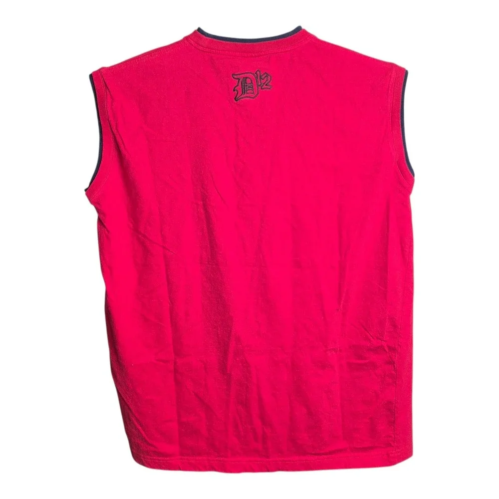 D12 Mens Medium Y2K Sleeveless Tank Top Red Hip Hop Rap‎ Tee 2000s Streetwear